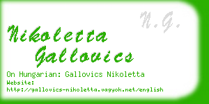 nikoletta gallovics business card